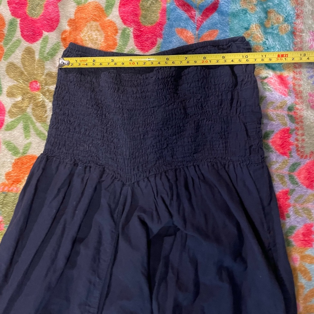Black Smocked Maxi Skirt